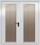 Двупольная дверь eiw-60 с максимальными стеклами (цвет светло-серый RAL 7047)