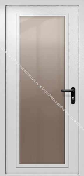 Однопольная дверь eiw-60 с максимальным стеклом (цвет светло-серый RAL 7047)