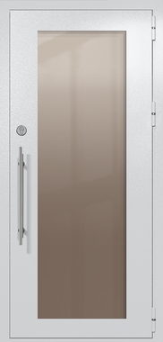 Однопольная техническая дверь с максимальным стеклом (цвет светло-серый RAL 7047) Однопольная техническая дверь с максимальным стеклом (цвет светло-серый RAL 7047)