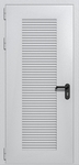 Однопольная глухая техническая дверь с вентиляцией (цвет светло-серый RAL 7047)