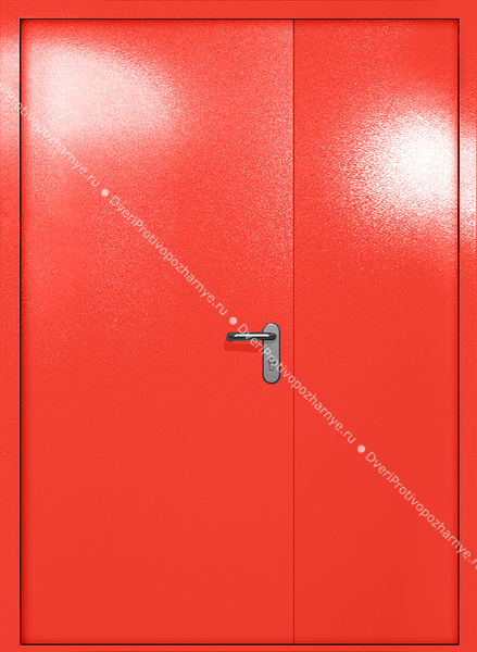 Полуторапольная глухая дверь ei-60 (цвет красный RAL 3020) Полуторапольная глухая дверь ei-60 (цвет красный RAL 3020)