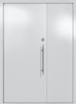 Полуторапольная глухая техническая дверь (цвет светло-серый RAL 7047)