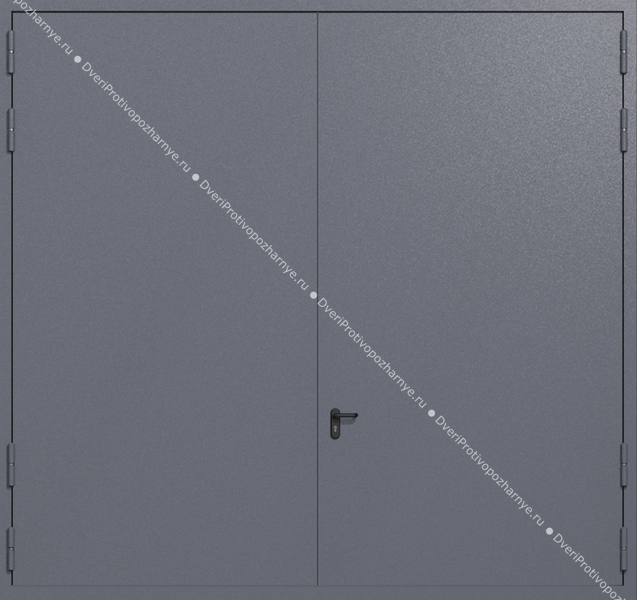 Распашные крупногабаритные ворота ei-60 (цвет темно-серый RAL 7015)