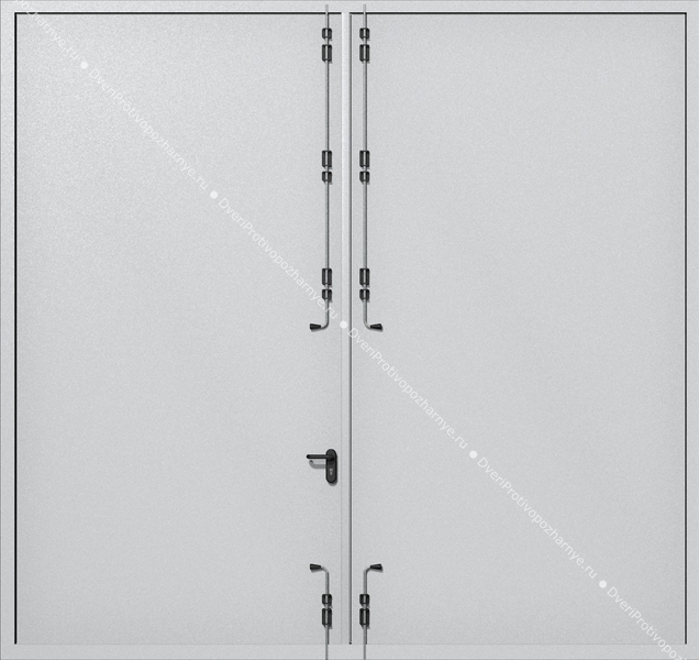 Распашные крупногабаритные ворота ei-60 (цвет светло-серый RAL 7047)