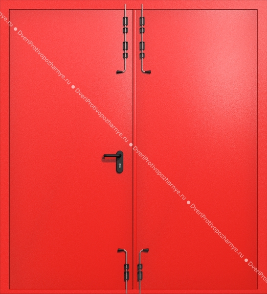 Распашные ворота ei-60 (цвет красный RAL 3020)